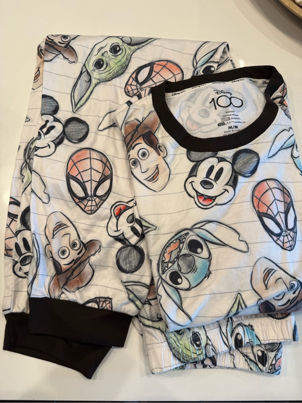Men’s Disney 100 Pajamas Character Sketches
